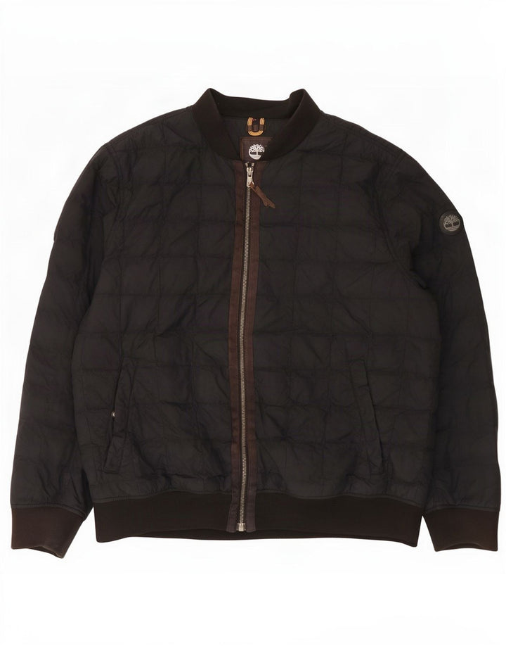 Jaqueta acolchoada masculina Timberland UK 42 XL preto nylon