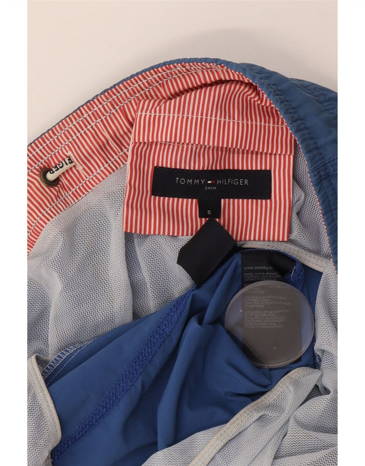 Shorts de natação masculino Tommy Hilfiger pequeno azul nylon