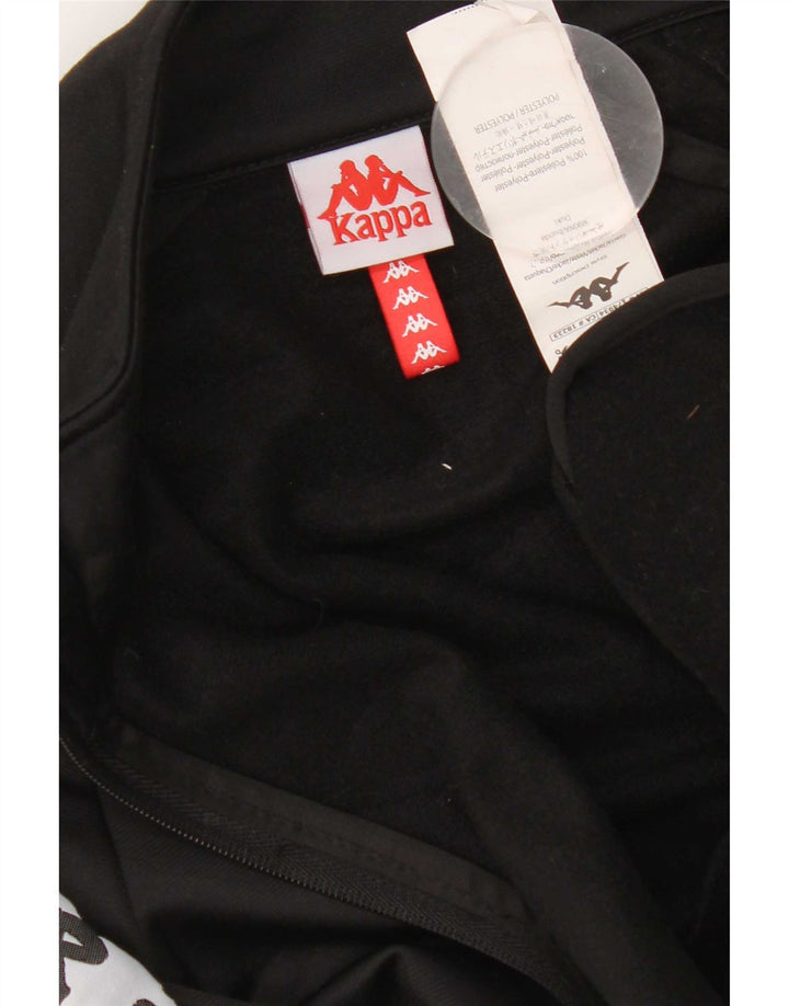 Kappa Mens Graphic Tracksuit Top Jaqueta Médio Preto Colourblock Poliéster