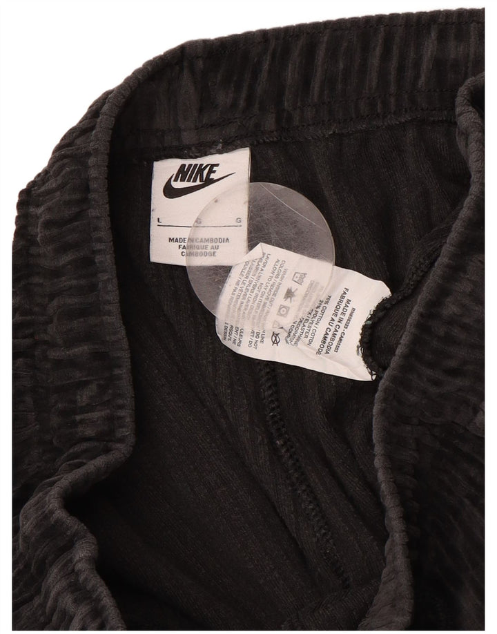 Calça de treino masculina de veludo NIKE grande algodão preto