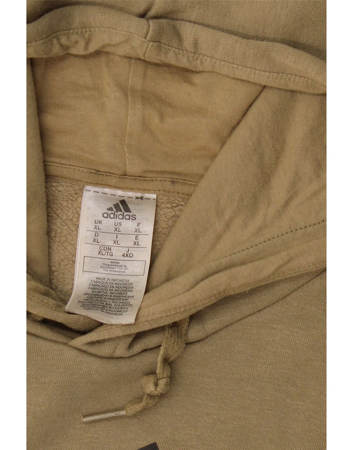 ADIDAS Mens Graphic Hoodie Jumper XL Cinza Colourblock Algodão