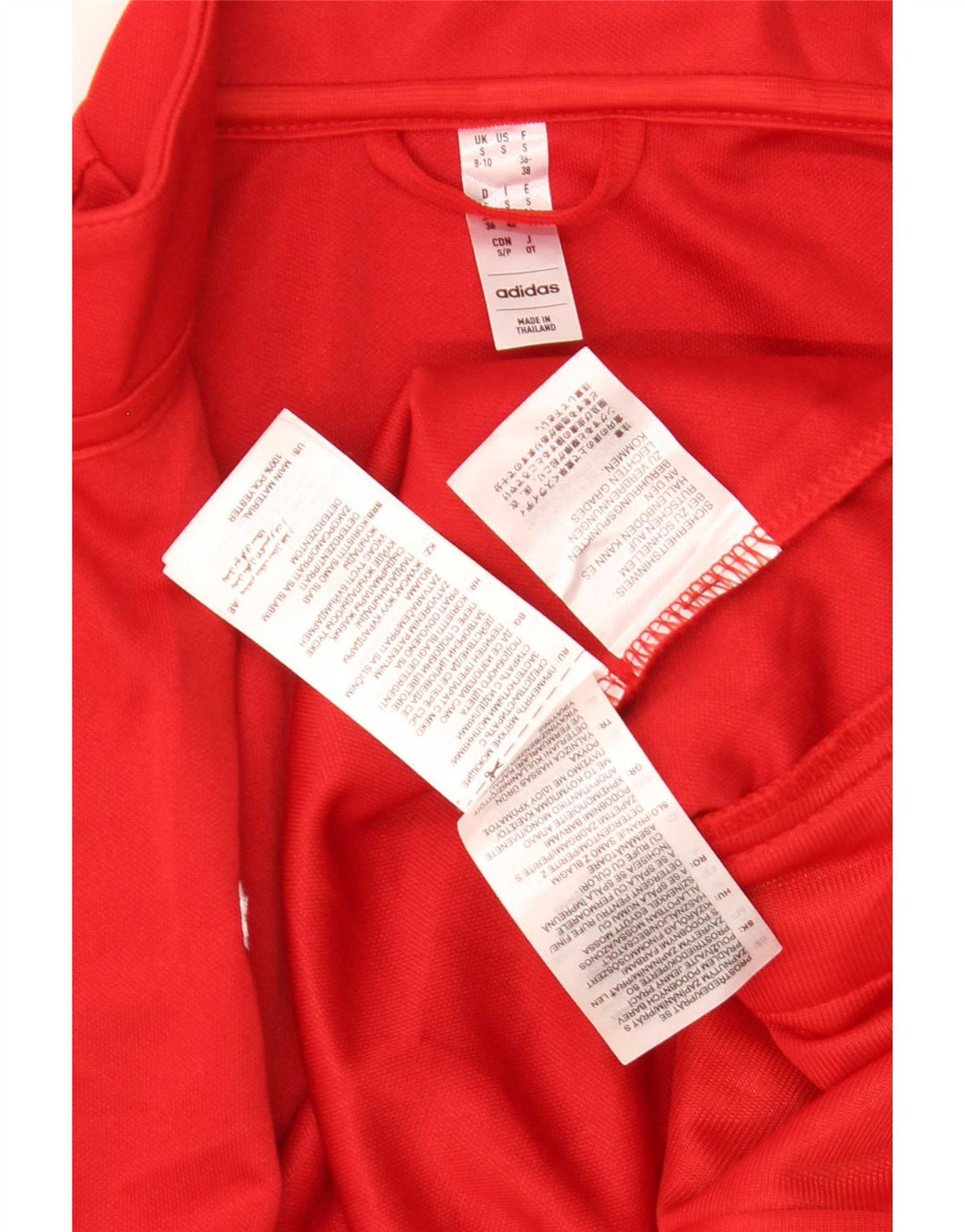 Adidas Womens Aeroready Tracksuit Top Jacket Reino Unido 8/10 Pequeno Poliéster Vermelho