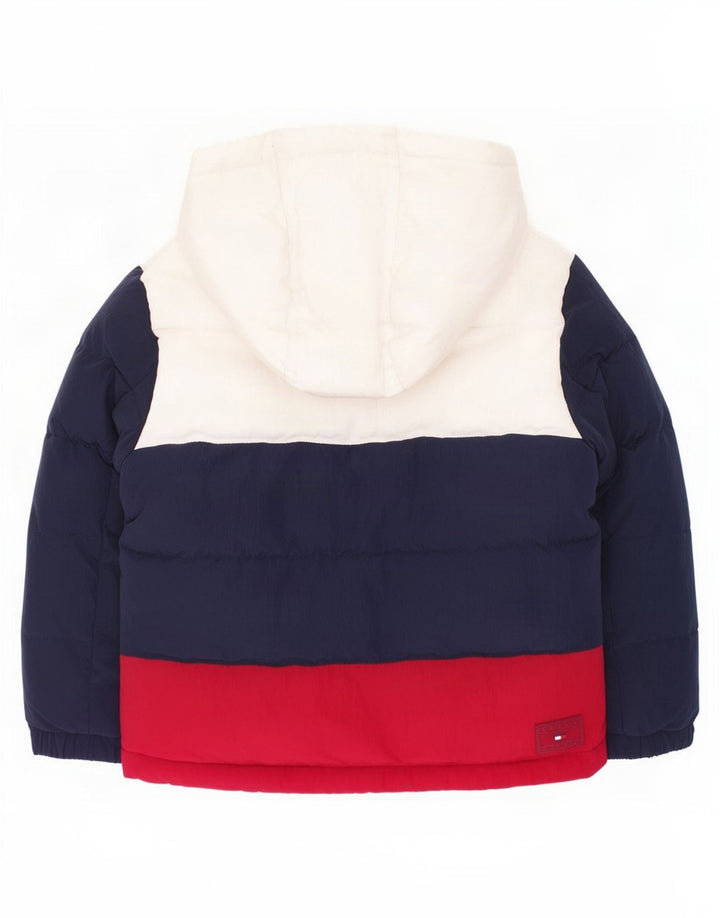 Tommy Hilfiger Jaqueta acolchoada masculina 3-4 anos Colorblock multicolorido