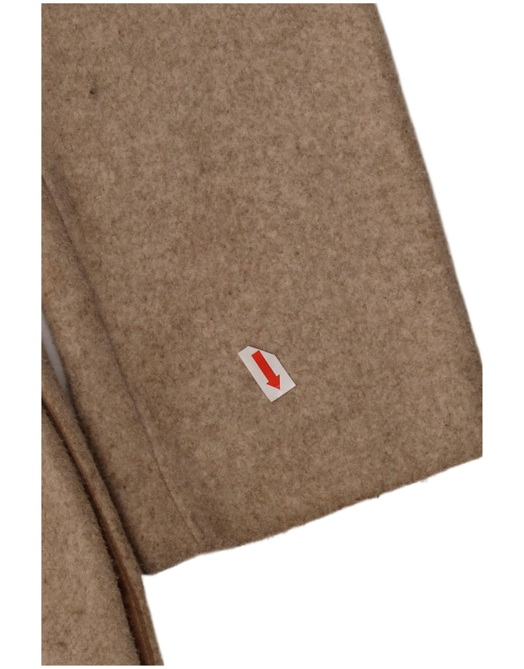 Sobretudo feminino Zara UK 16 grande poliéster bege