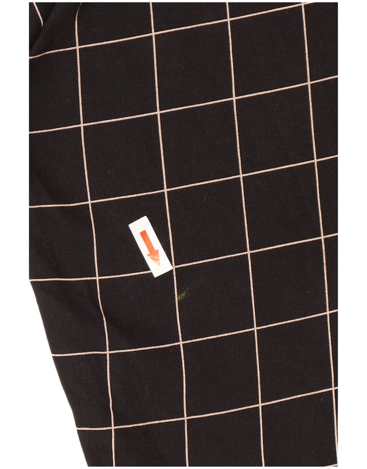 Fila Mens Graphic Hoodie Jumper Pequeno Algodão Xadrez Preto