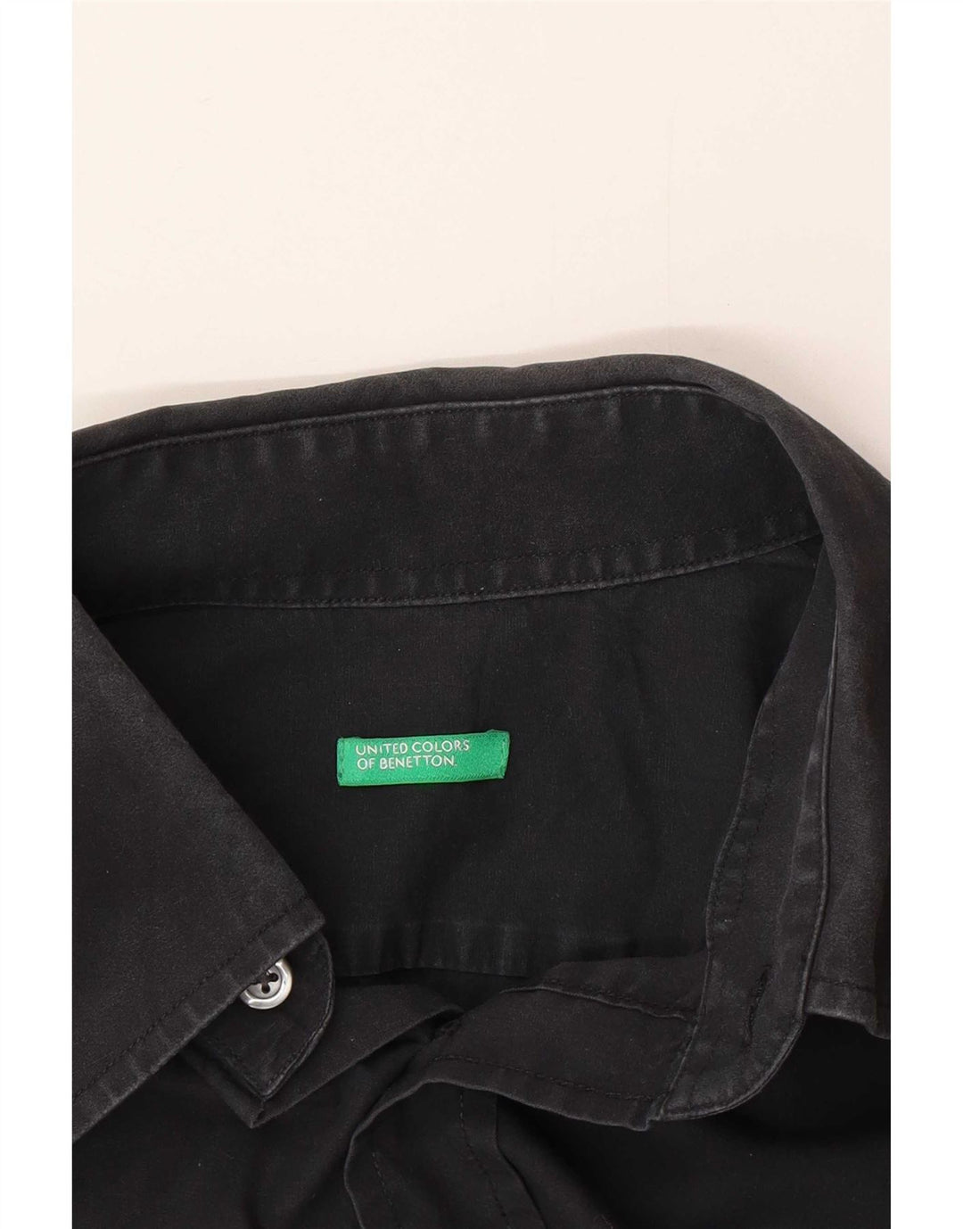 Camisa masculina Benetton média preta