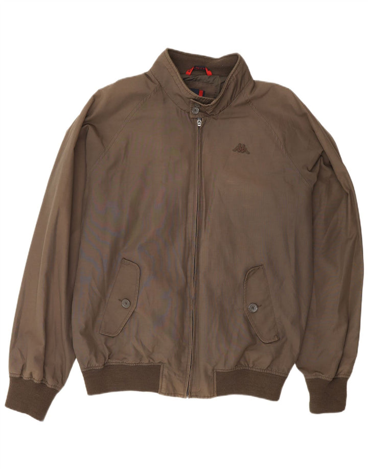 Jaqueta bomber masculina KAPPA UK 44 2XL algodão marrom