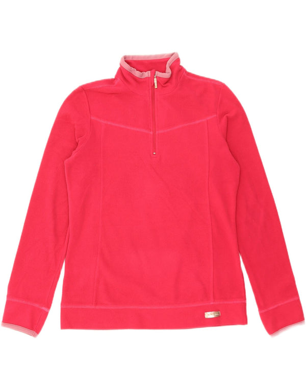 Jumper de lã feminino Champion com zíper e gola UK 14 grande rosa
