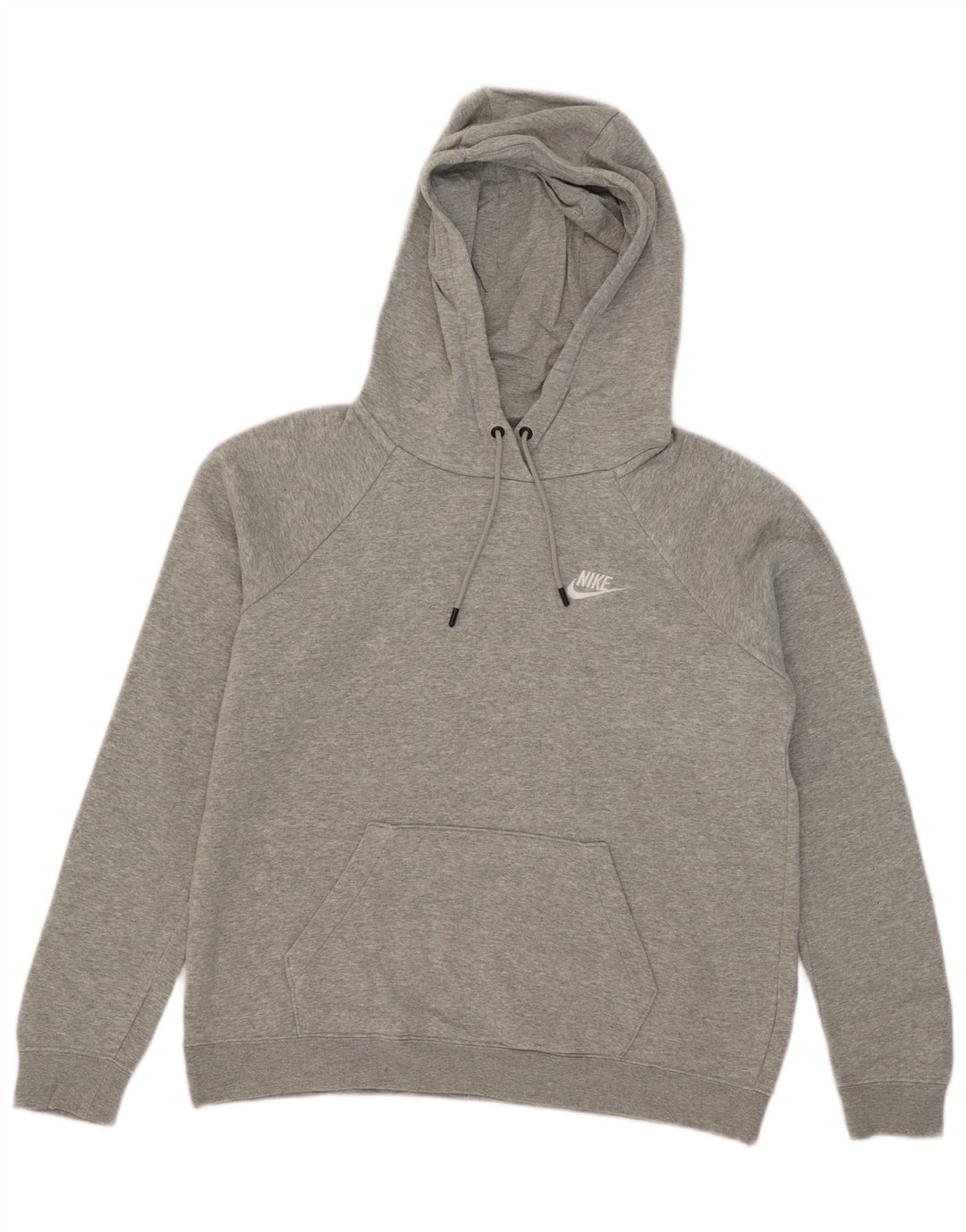 Nike Womens Hoodie Jumper UK 14 Médio Cinza Algodão