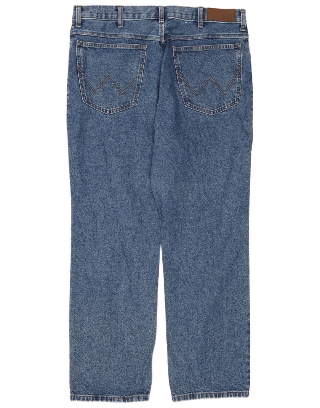 Wrangler Mens Straight Jeans W38 L30 Azul Algodão