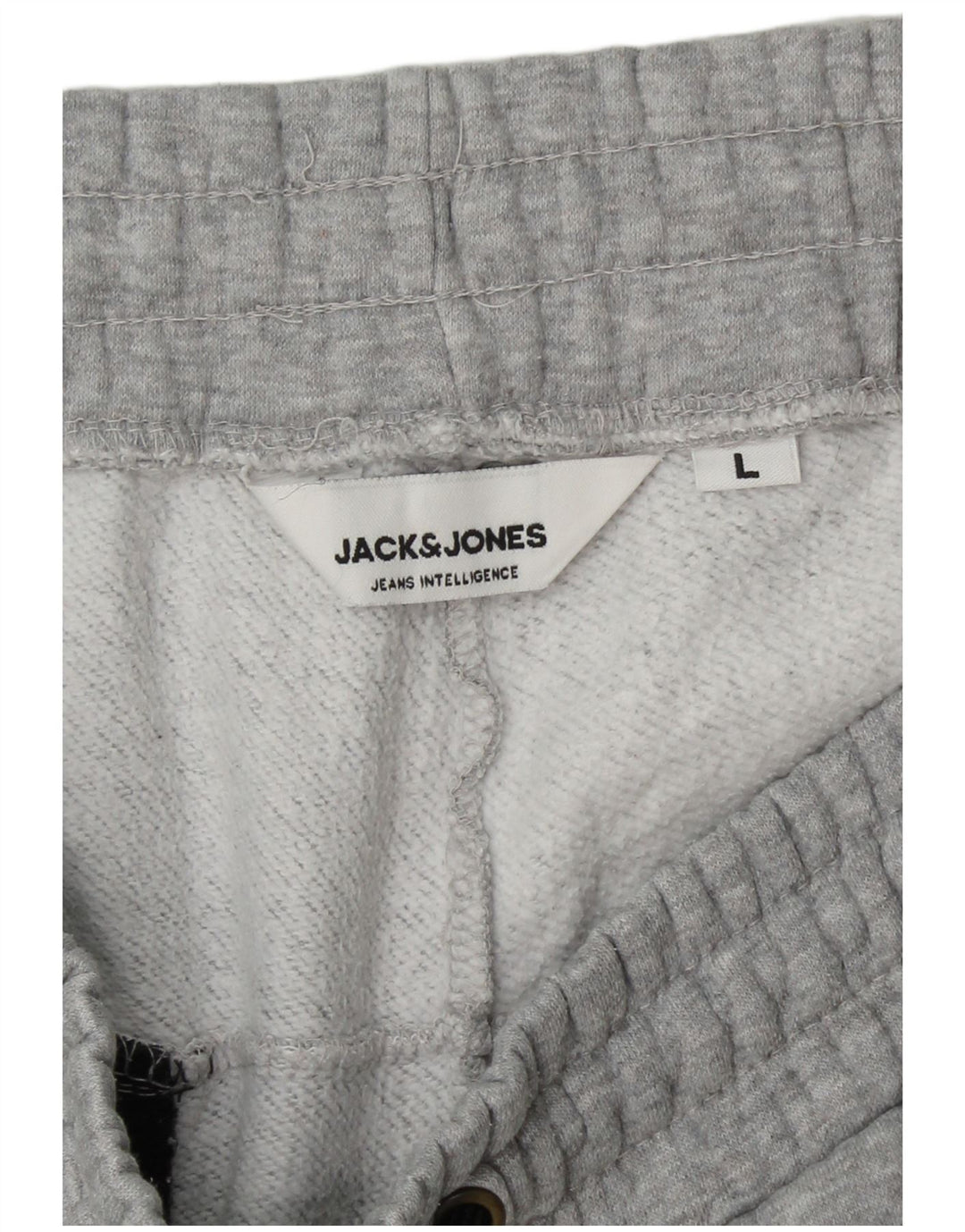 JACK & JONES Calça de treino masculina Joggers grande bloco cinza