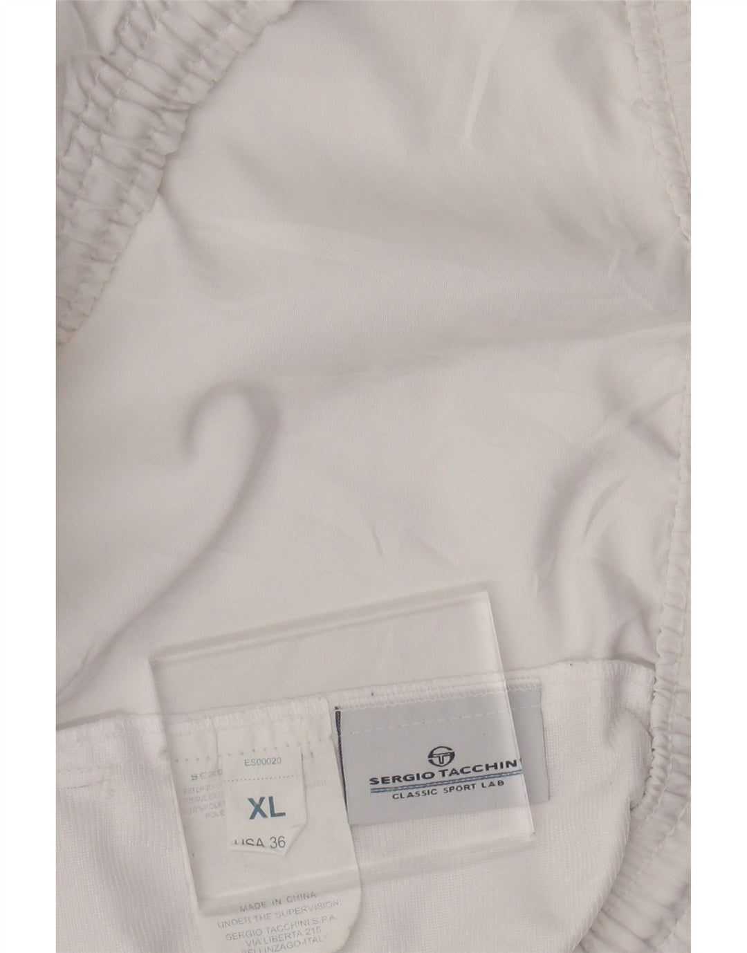 SERGIO TACCHINI Shorts esportivo masculino XL poliéster branco