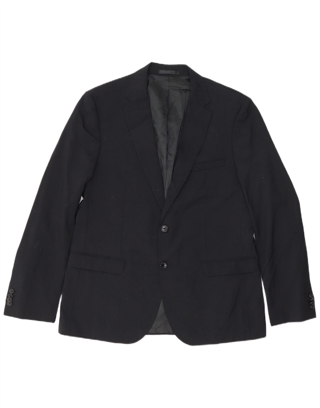 Jaqueta blazer masculina de 2 botões Slim Fit da French Connection UK 44 2XL azul marinho