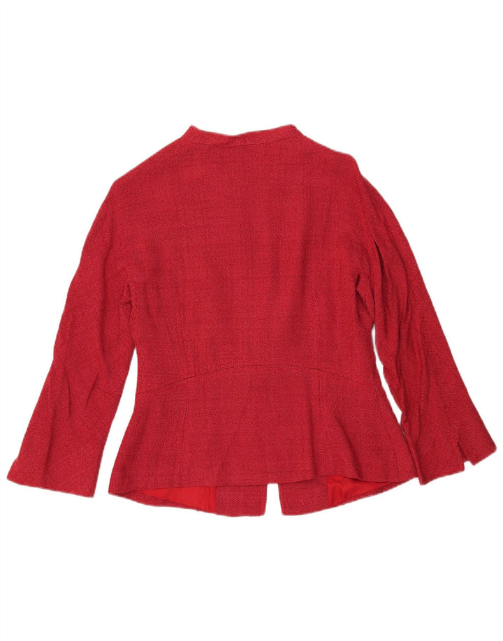 Jaqueta blazer feminina Zara EU 40 médio vermelho rayon