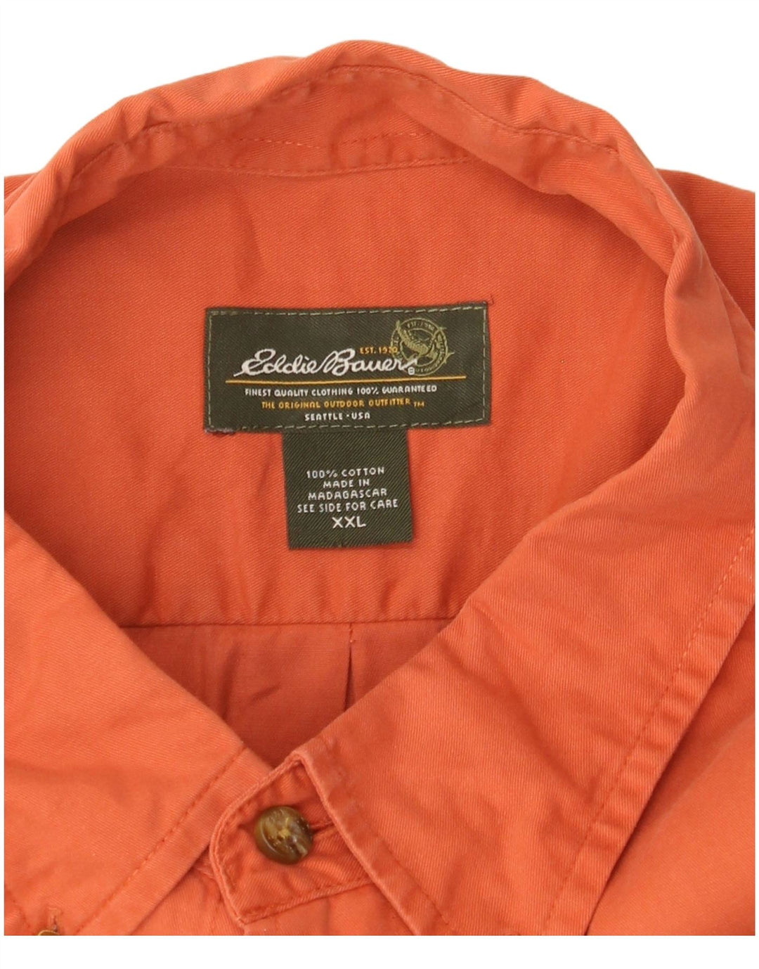 Camisa masculina Eddie Bauer 2XL algodão laranja
