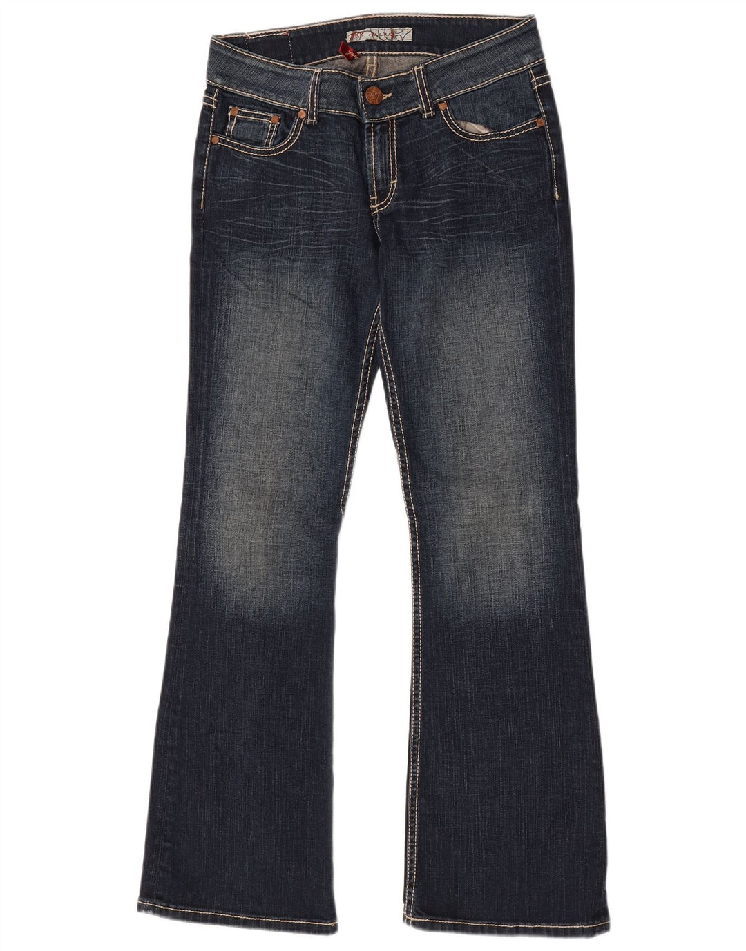 Calça jeans feminina BKE Bootcut W29 L31 algodão azul