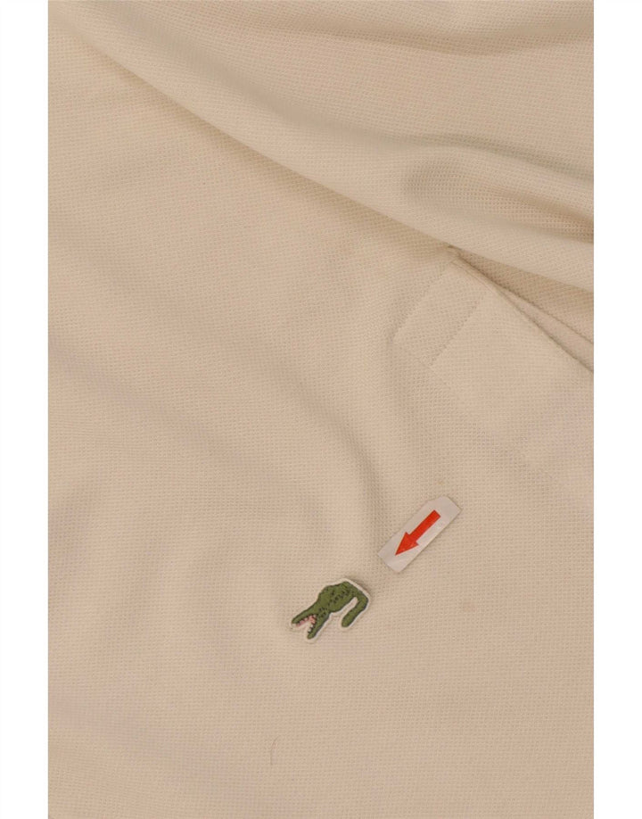 Camisa polo masculina Lacoste tamanho 6 XL branca
