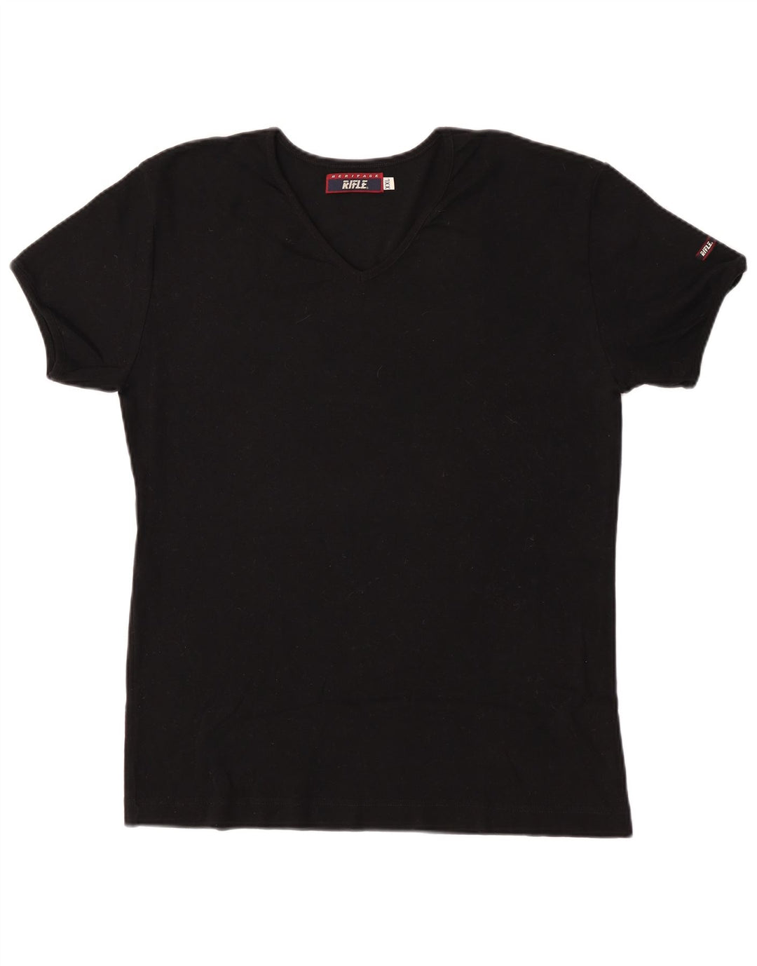 Camiseta masculina Rifle Top 2XL algodão preto