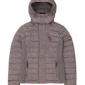 Jaqueta acolchoada com capuz feminina Superdry UK 8 XS cinza Colourblock poliéster