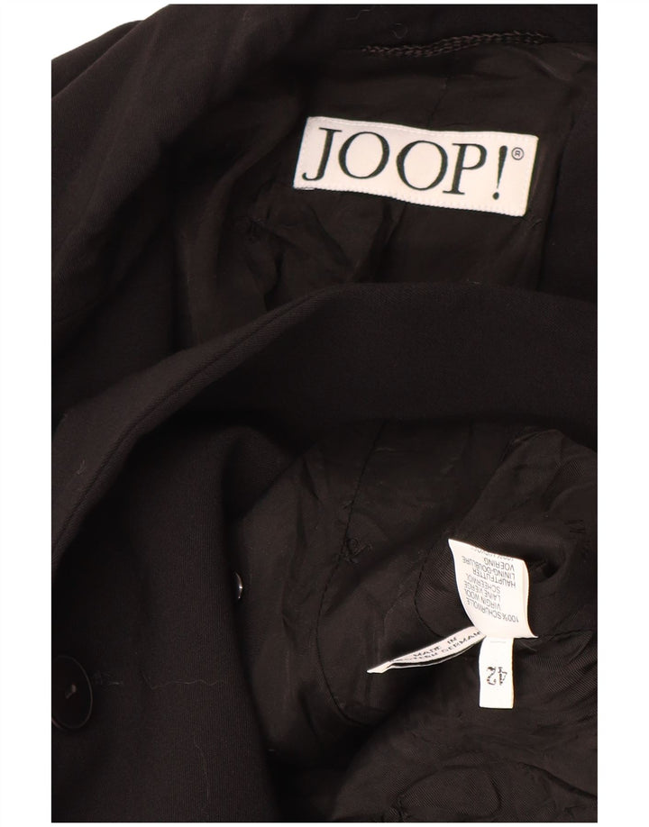 Jaqueta blazer feminina Joop com peito duplo IT 42 lã virgem preta média