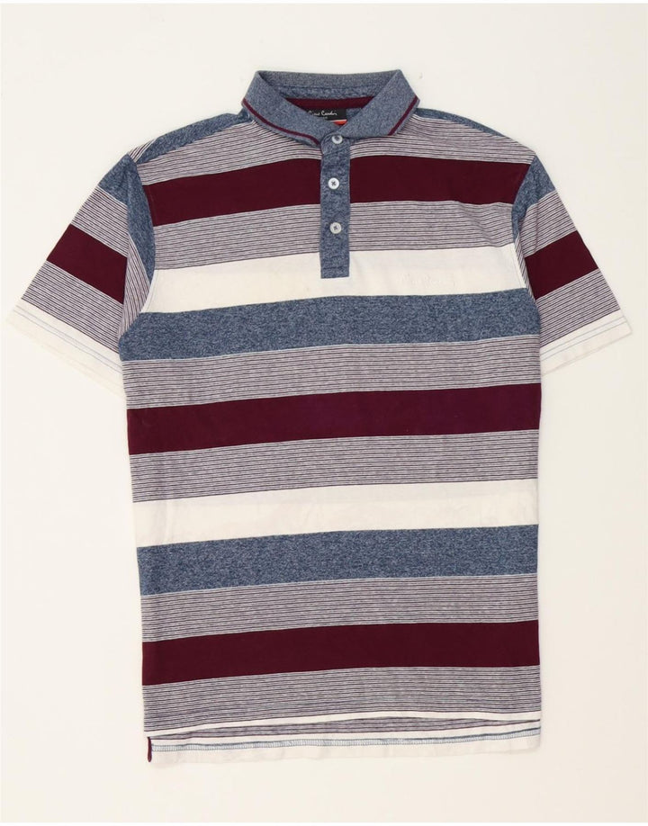 PIERRE CARDIN Mens Regular Fit Polo Shirt Medium Multicoloured Striped Vintage Pierre Cardin and Second-Hand Pierre Cardin from Messina Hembry 