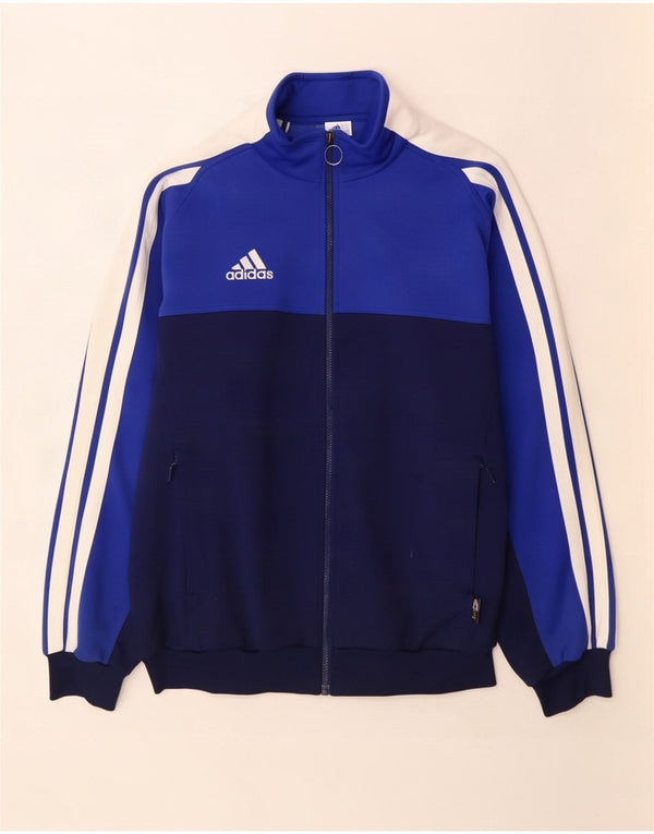 Adidas Mens Tracksuit Top Jacket UK 42/44 Grande Azul Colorblock Poliéster