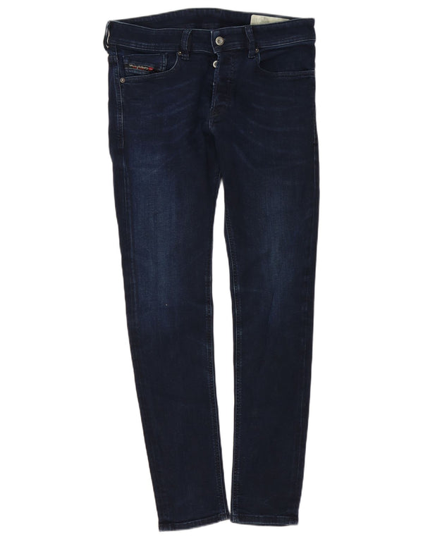 Jeans feminino Diesel Sleenker-x Skinny Slim W30 L30 azul marinho algodão