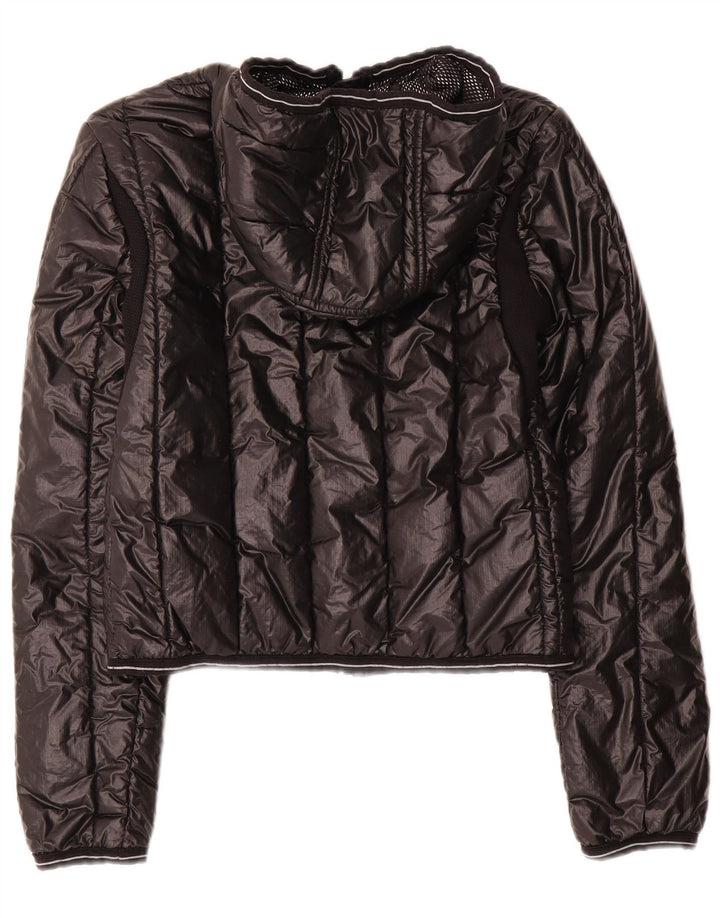 Jaqueta feminina acolchoada com capuz Refrigiwear IT 42 médio preto nylon
