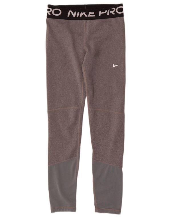 Leggings Nike Dri Fit Graphic para meninas 12-13 anos grande cinza colorblock