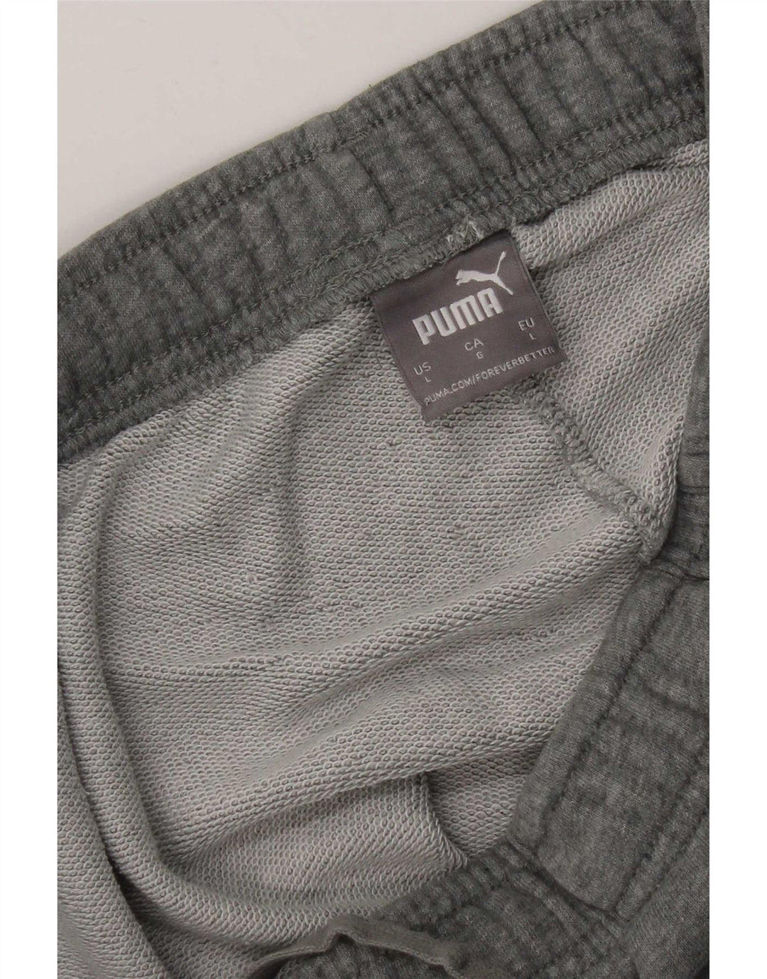 Calça de treino masculina Puma Graphic Joggers grande cinza