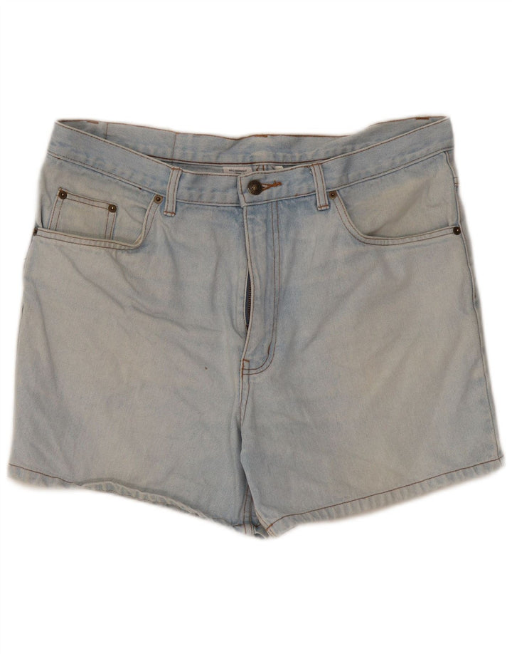 Shorts jeans feminino vintage W38 XL algodão azul