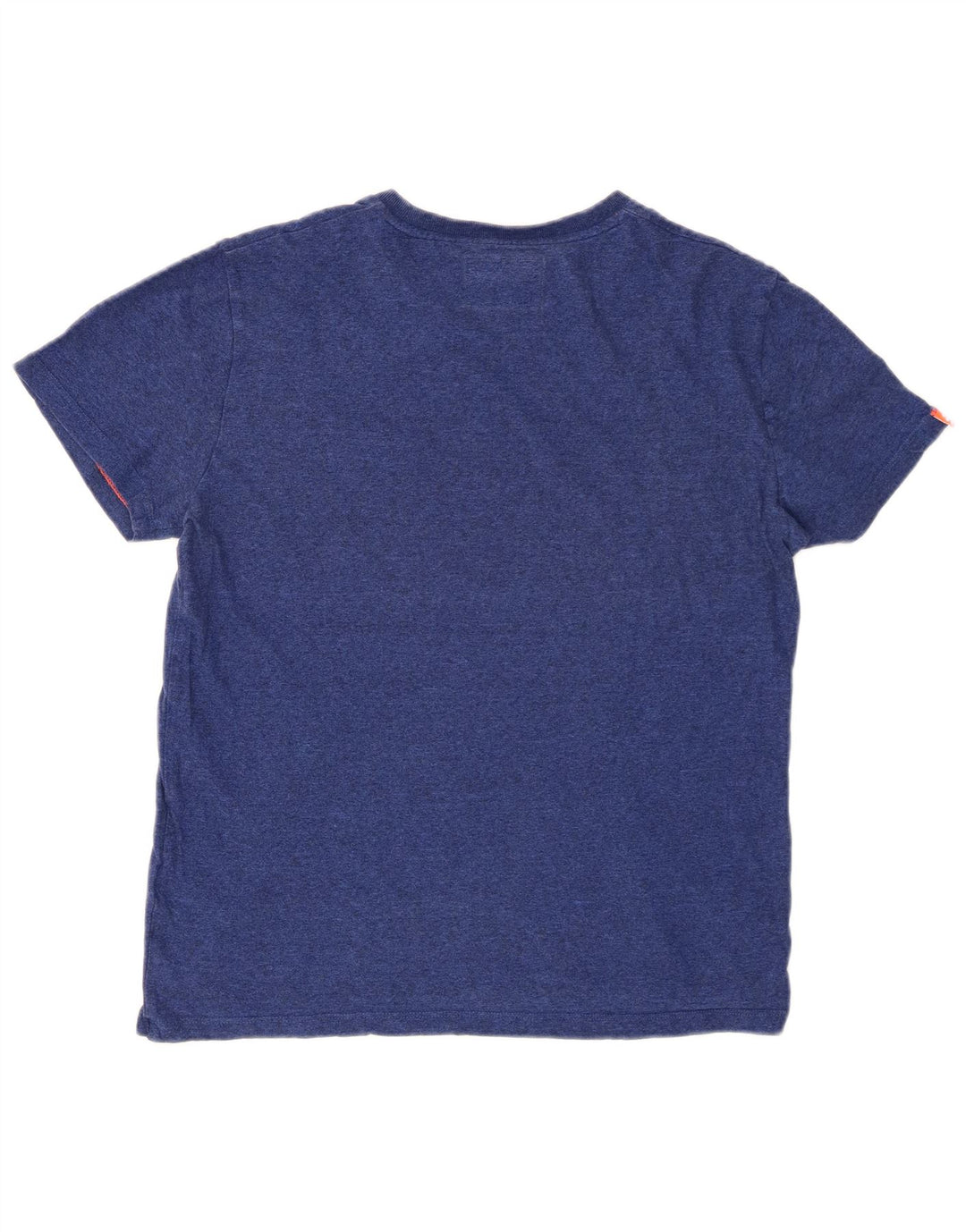 Camiseta masculina SUPERDRY top algodão manchado azul médio