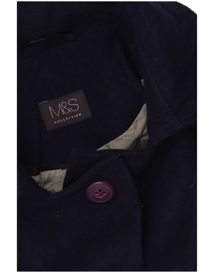 Sobretudo feminino Marks & Spencer UK 10 pequeno azul marinho