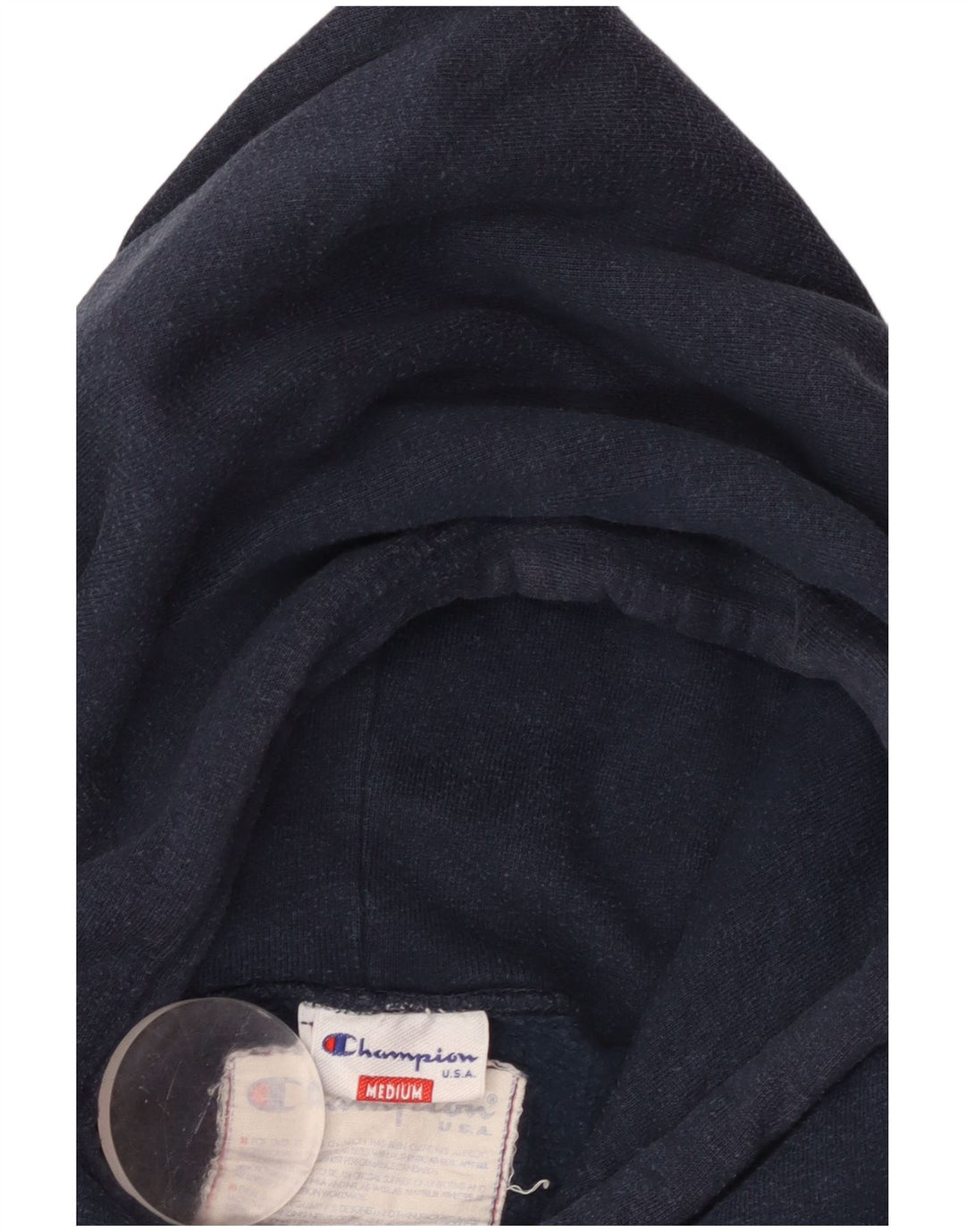 Jumper com capuz gráfico masculino Champion médio azul marinho