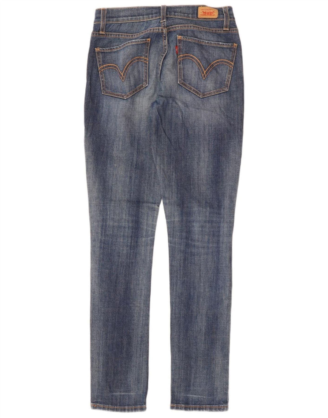 Calça jeans feminina LEVI'S 524 Super Low Skinny US 5 pequena W30 L32 azul algodão