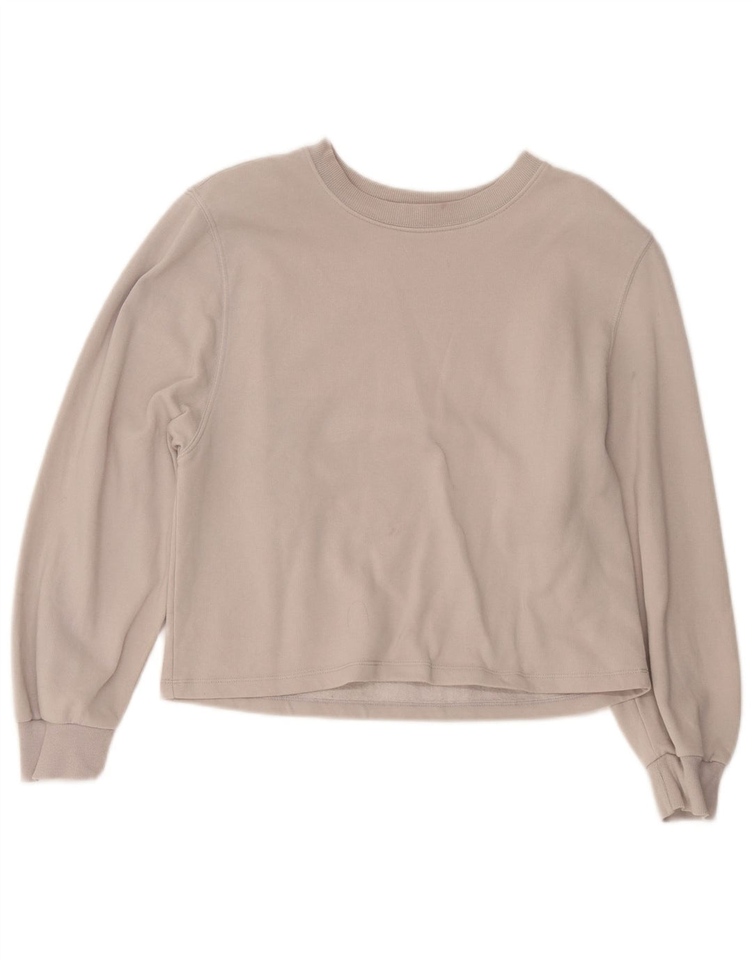 Moletom Zara feminino cropped UK 14 algodão cinza médio