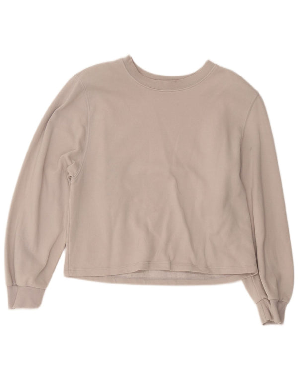 Moletom Zara feminino cropped UK 14 algodão cinza médio