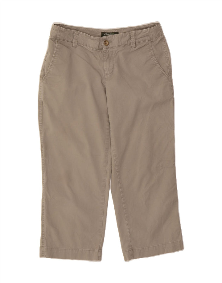 EDDIE BAUER Womens Straight Capri Trousers US 2 XS W28 L21 Beige Cotton Vintage Eddie Bauer and Second-Hand Eddie Bauer from Messina Hembry 