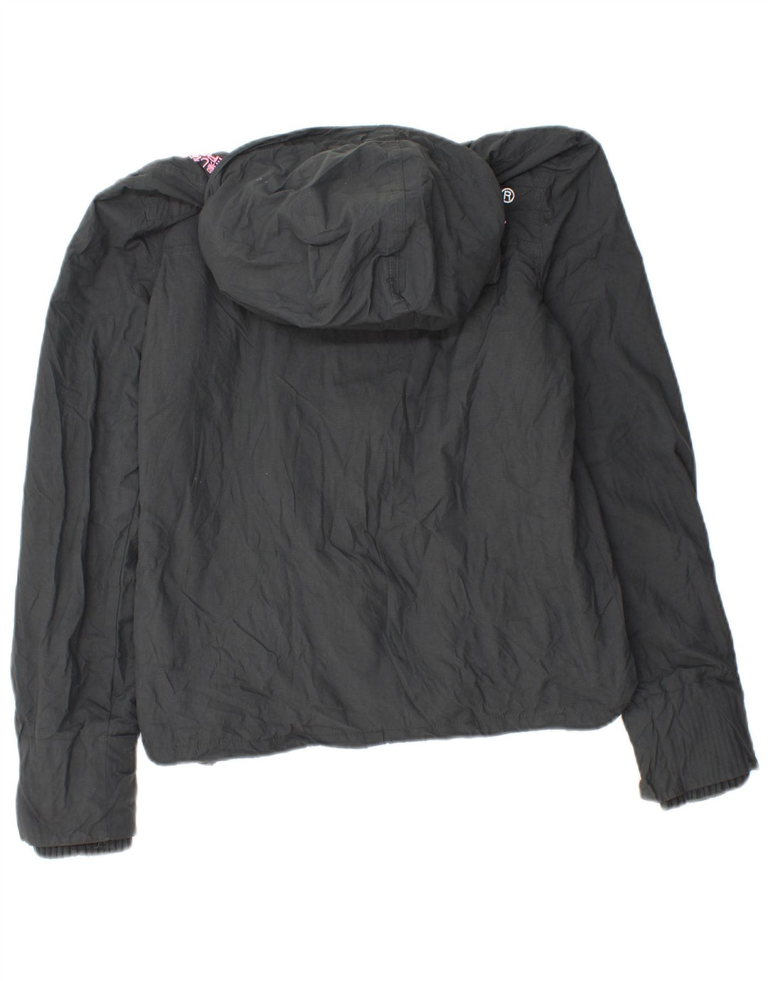 Jaqueta corta-vento feminina Superdry com capuz e blusão UK 14 cinza médio
