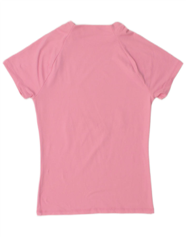 Zara Womens Graphic T-Shirt Top UK 8 Pequeno Rosa