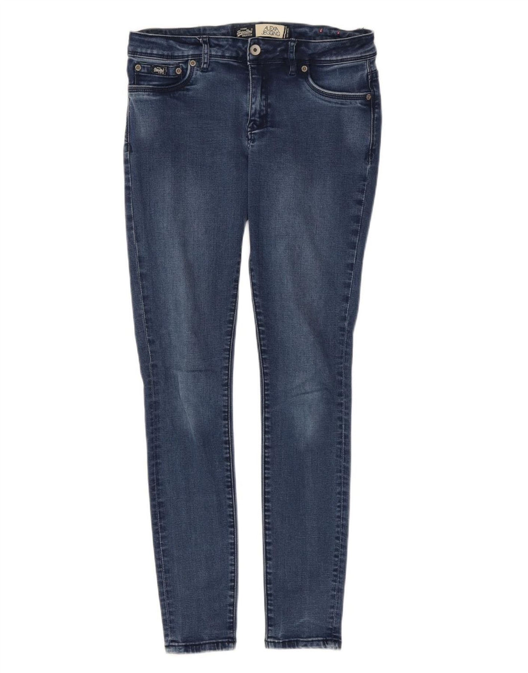 Jeans skinny Alexia Jegging feminino SUPERDRY W30 L32 algodão azul