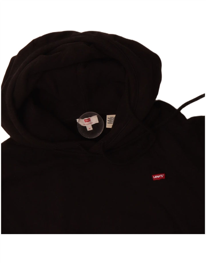 Suéter com capuz gráfico masculino LEVI'S médio algodão preto
