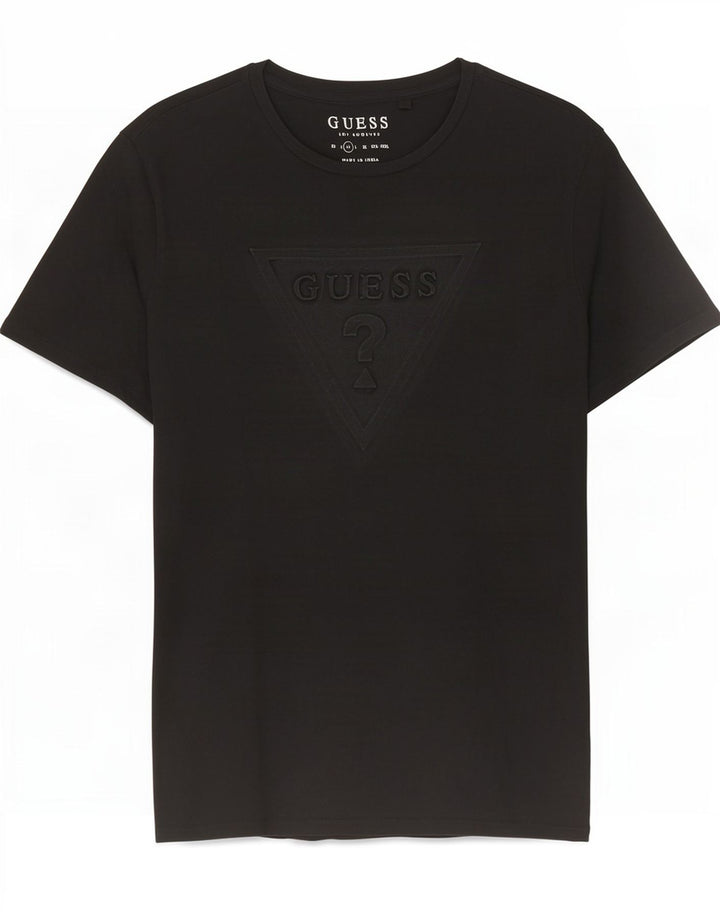Camiseta masculina Guess de algodão preto médio