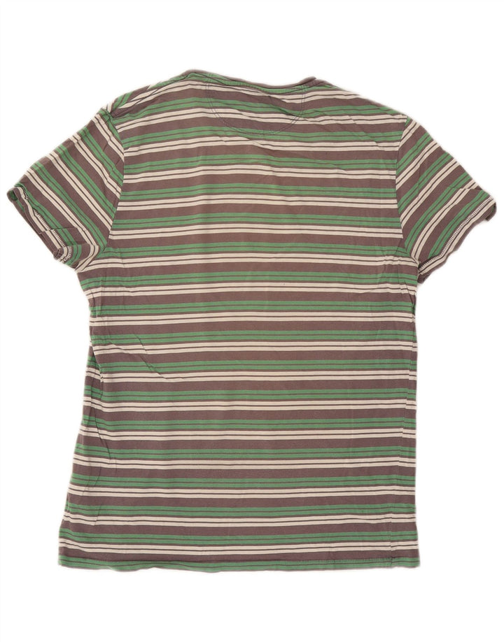 Camiseta masculina Levi's Top médio de algodão listrado verde