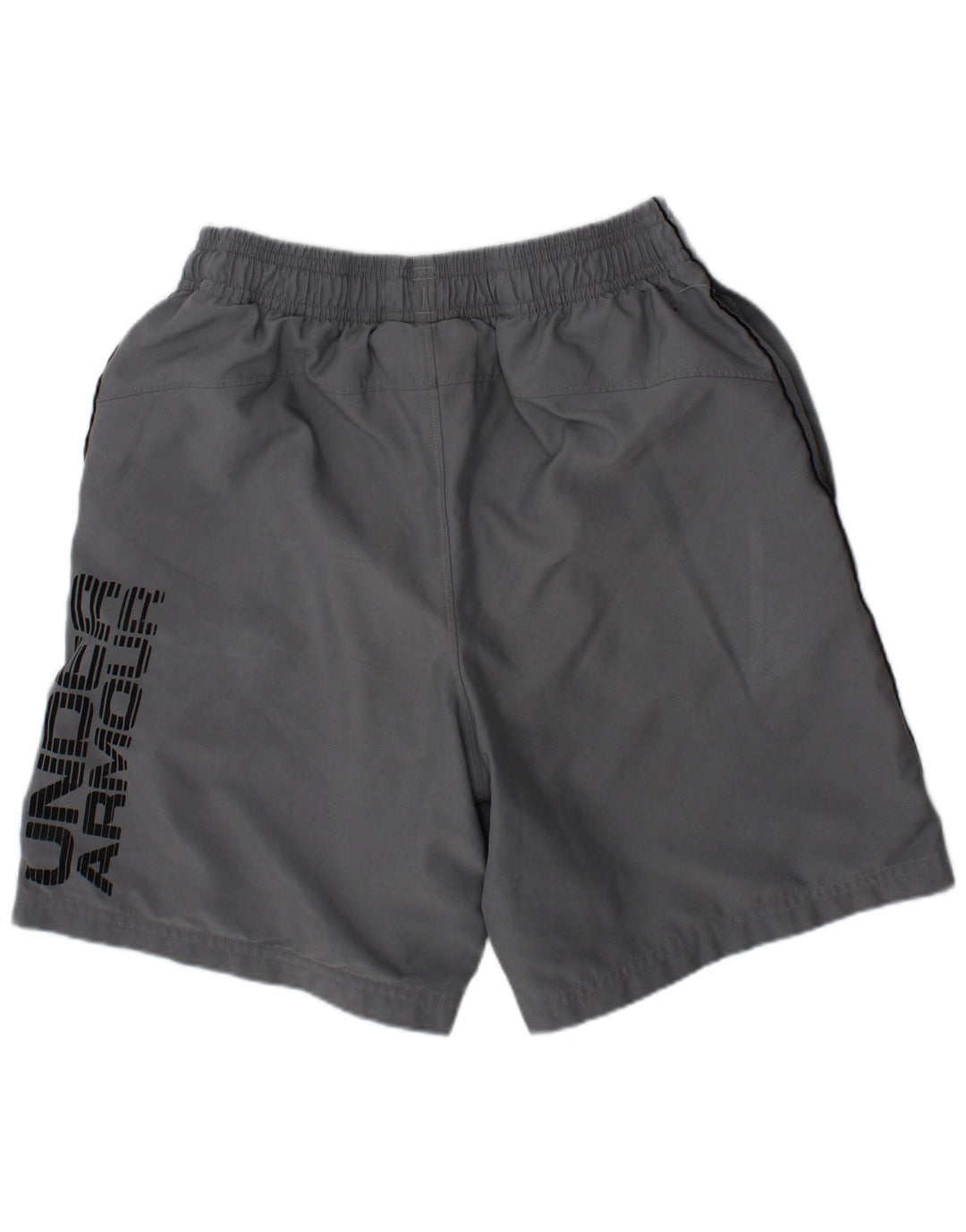 Shorts esportivos gráficos Under Armour Boys 10-11 anos cinza médio esportivo