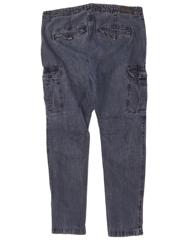 Superdry Mens Cargo Slim Jeans W36 L32 Azul Algodão