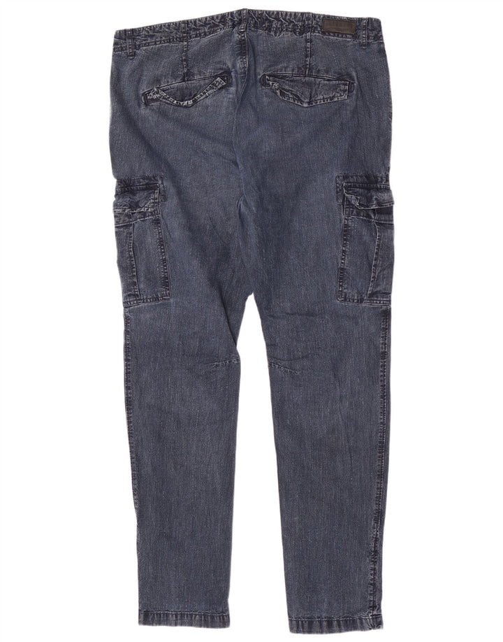Superdry Mens Cargo Slim Jeans W36 L32 Azul Algodão