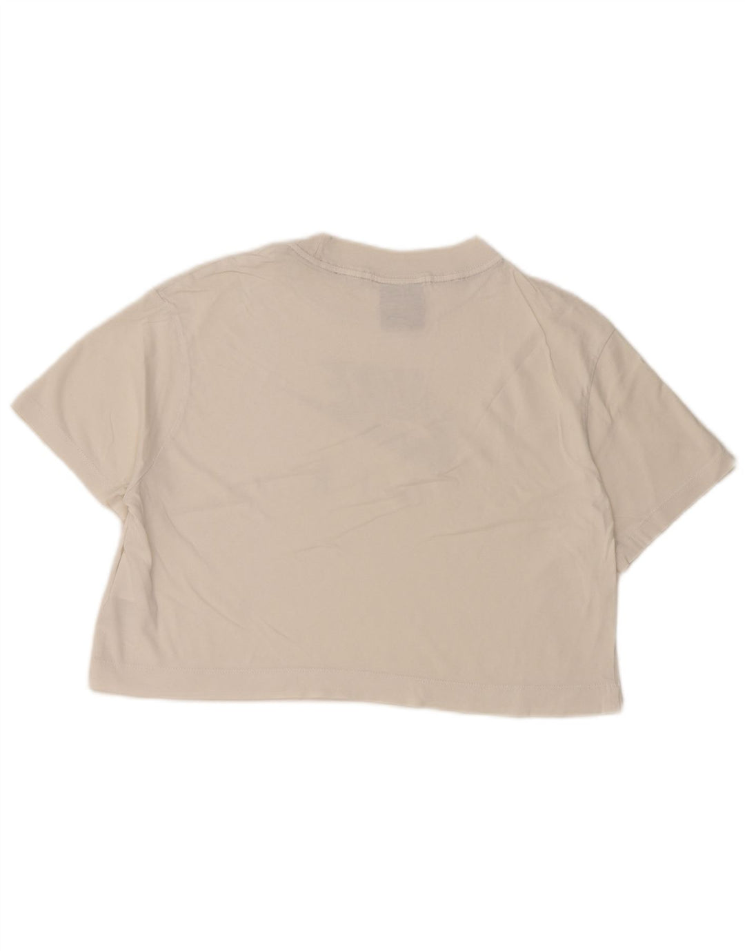 Camiseta feminina Nike Crop Oversized Graphic UK 10 pequena algodão branco