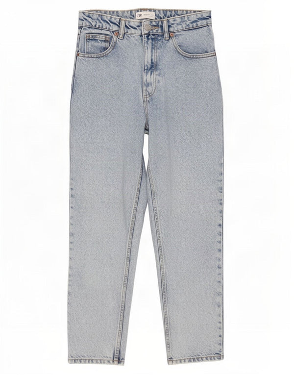 Calça jeans feminina cintura alta Zara EU 36 XS W26 L27 azul algodão