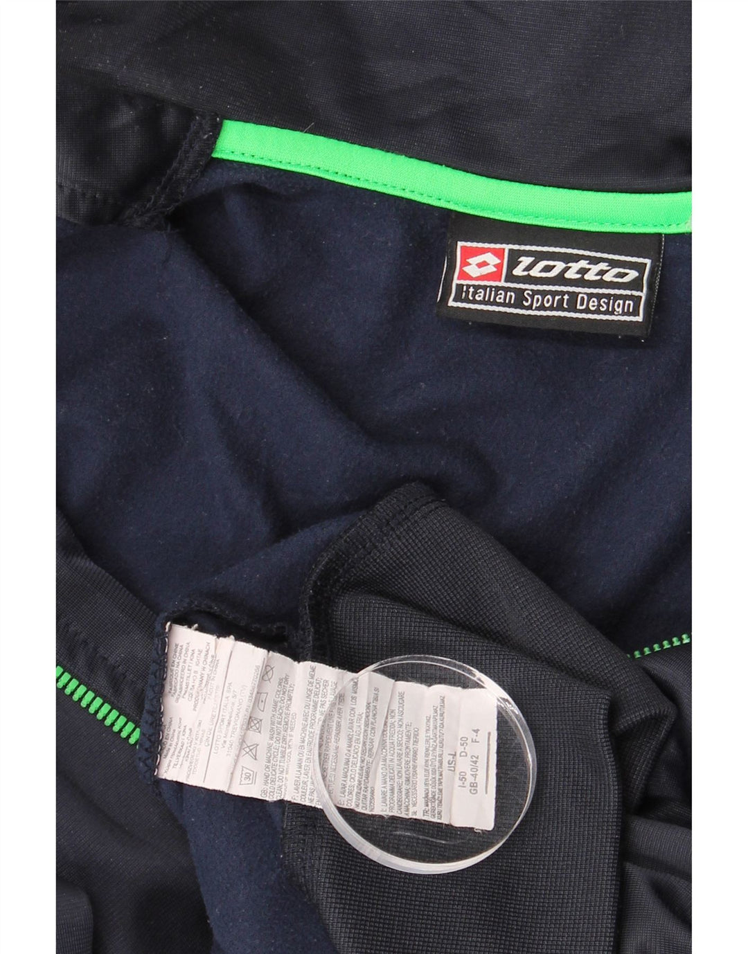Lotto Mens Graphic Tracksuit Top Jacket Reino Unido 40/42 Grande Azul Marinho Poliéster
